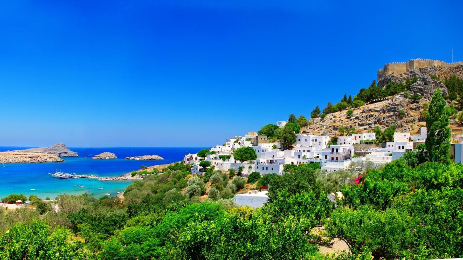 Galini View Apartments Lindos Kültér fotó